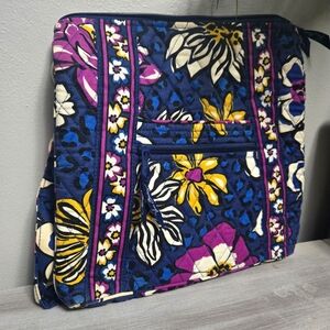 VERA BRADLEY African Violet Floral Iconic Hipster Quilted Crossbody Bag Purse